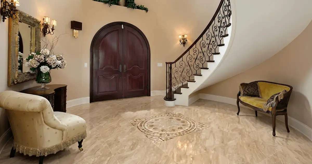 Entrance hall with professionally installed ceramic tile flooring in Boise ID