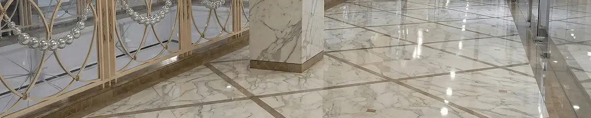 Beautiful marble floor professionally installed in Boise, ID